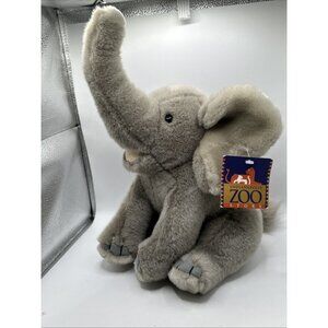 Vintage Elephant trunk up indianapolis zoo store fiesta plush 10”  W/ tags